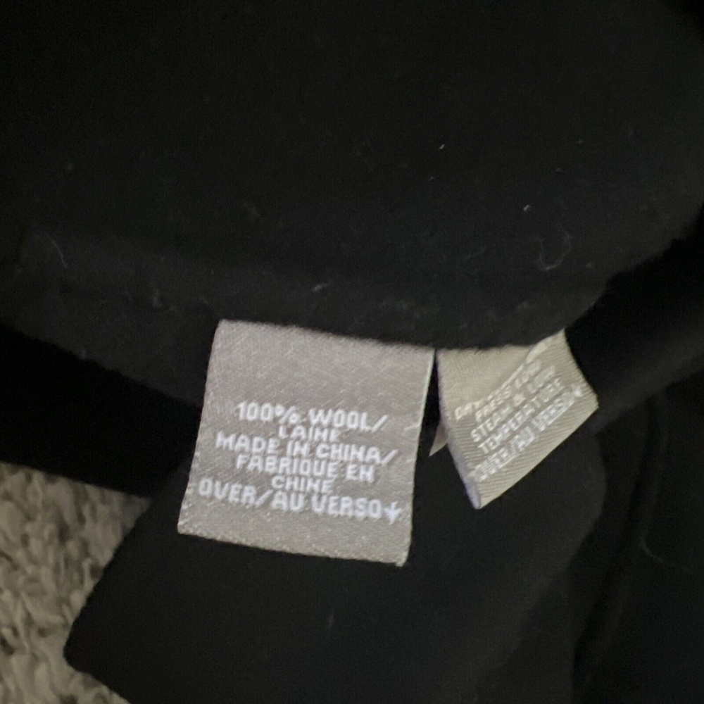 ELLEN TRACY 100% Wool Buttons Jacket Size 12 In Black - Picture 7 of 8